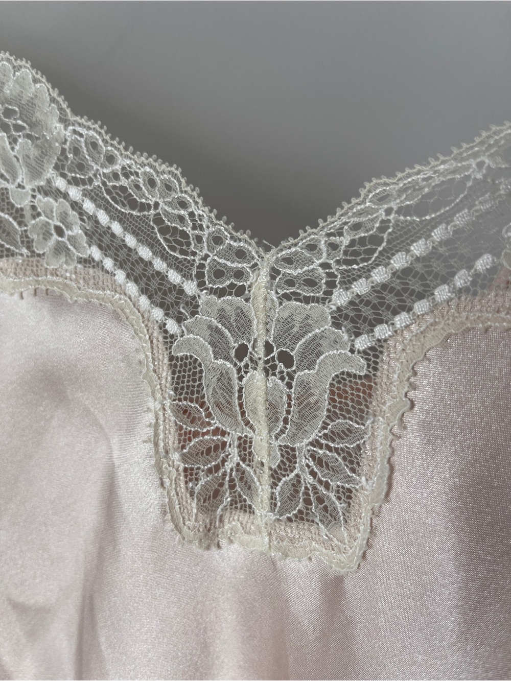 Satin Lace-Trim Long Slip | Pale Pink - Size 1X